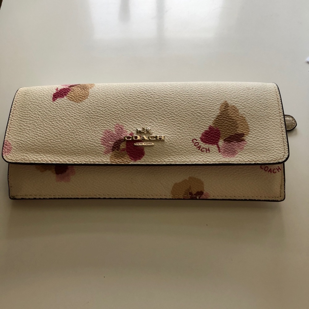Coach floral wallet
